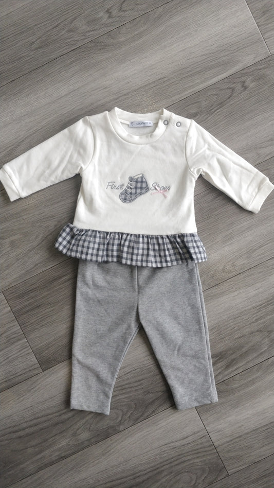 2 Piece Grey & White Set