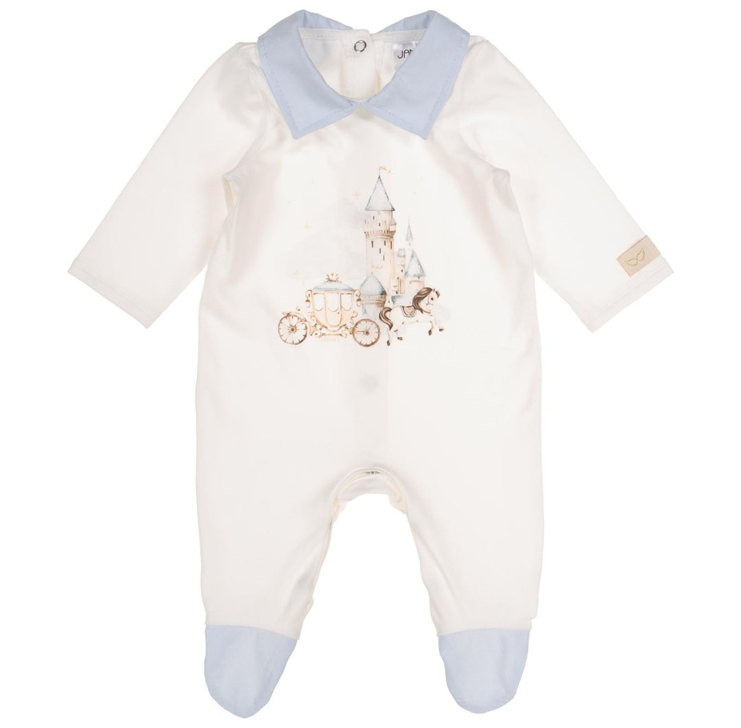 Baby Boys Ege Castle & Carridge Babygrow, Hat & Swaddle Set