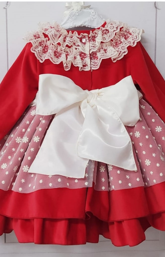 Sonata Red Hallie Dress Size 3y / 4y Ready to send