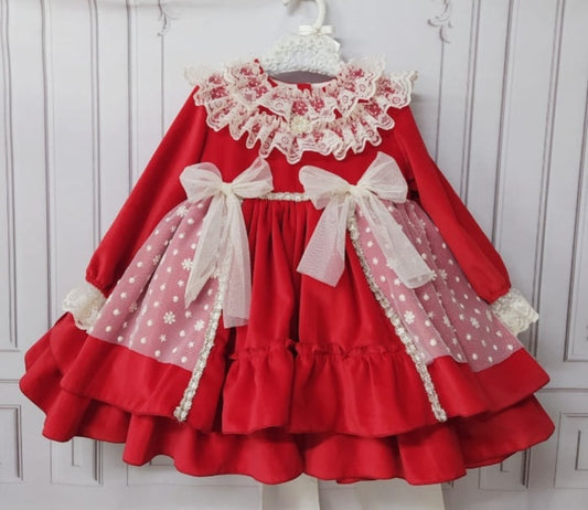 Sonata Red Hallie Dress Size 3y / 4y Ready to send