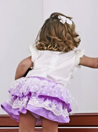 Frilly Lilac Skirt Set (Made to order)