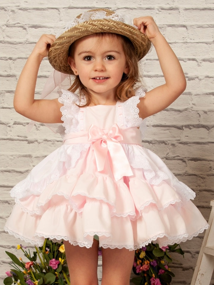 Girls Rosa Puffball Ruffle Dress (Made to order)