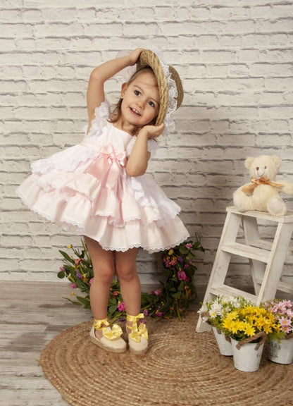 Girls Rosa Puffball Ruffle Dress (Made to order)