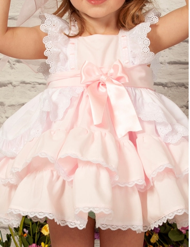 Girls Rosa Puffball Ruffle Dress (Made to order)