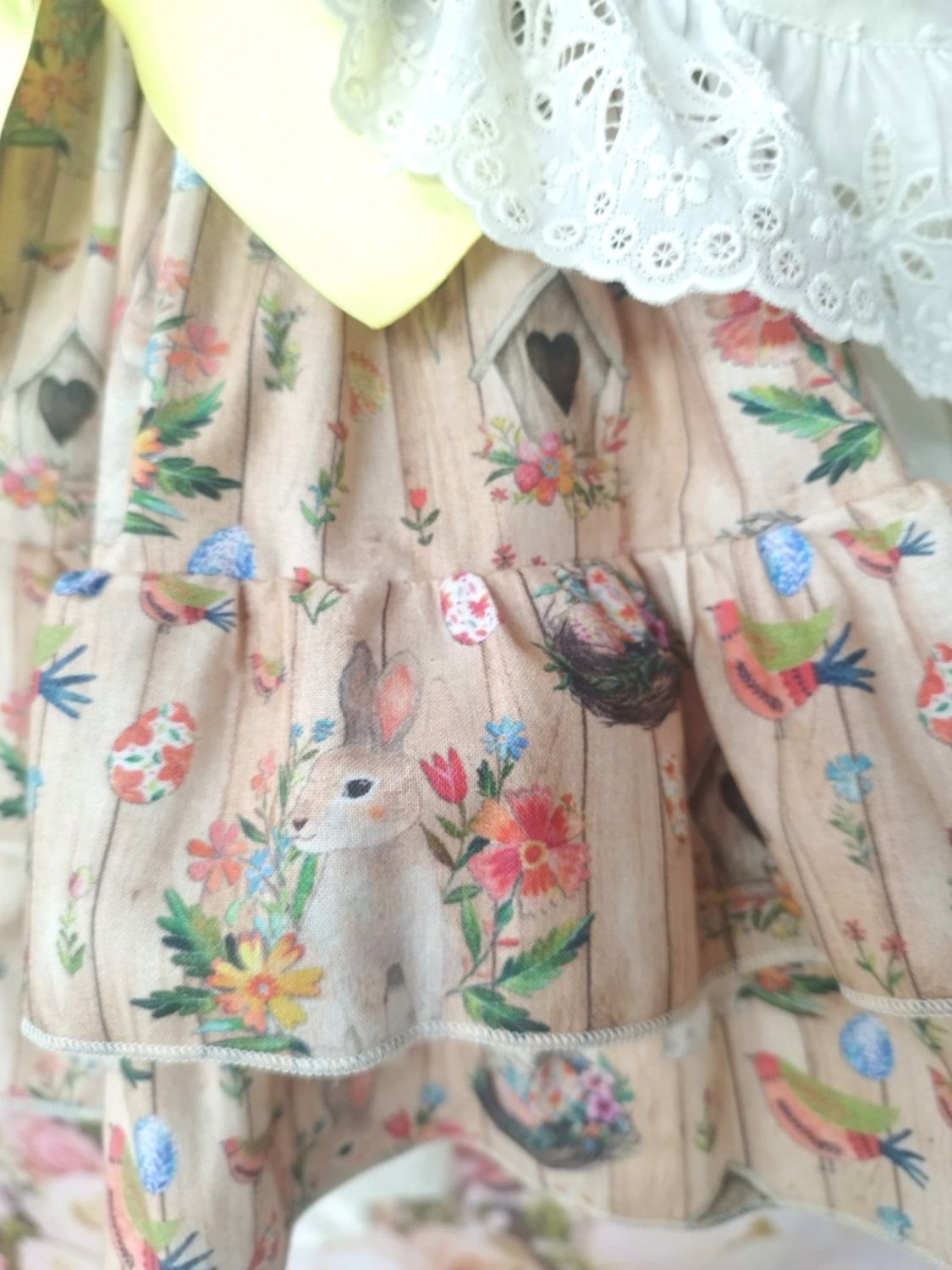 Sonata Rabbit Print Puffball Dress (Made to order)