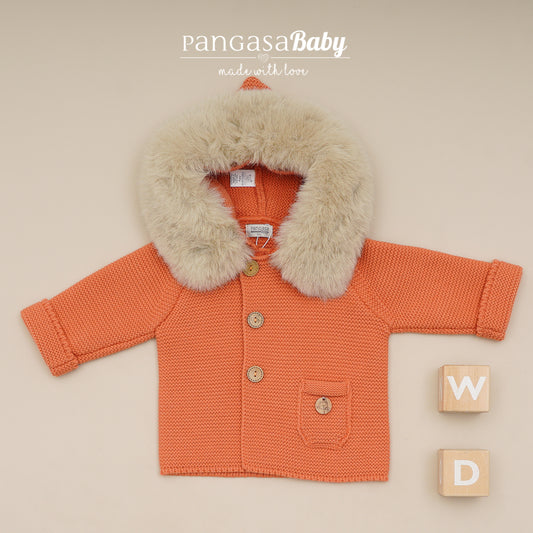 Pangasa Baby Luxury Fur Jacket Melon - Preorder