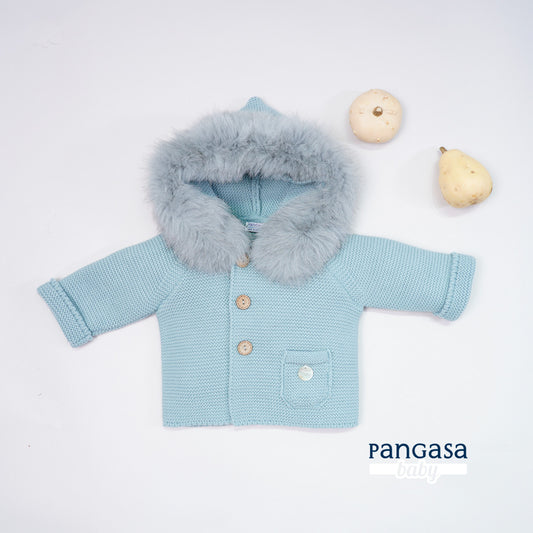 Pangasa Baby Luxury Fur Jacket Sea Green - Preorder