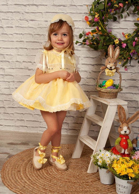 Sonata Yellow Smock Dress (Made to order)