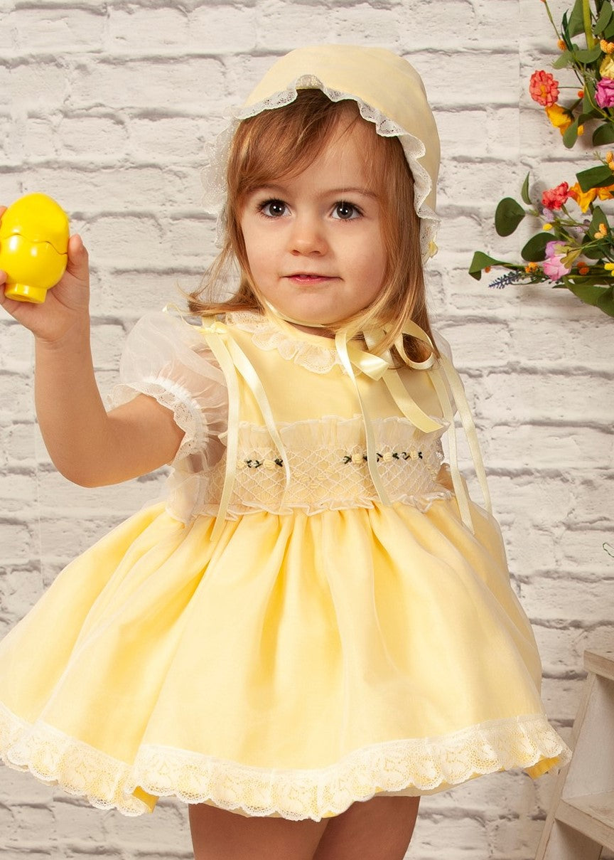 Sonata Yellow Smock Dress (Made to order)