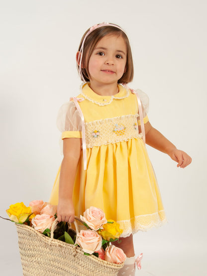 Sonata Easter Basket Smocked Dress (Made to order)