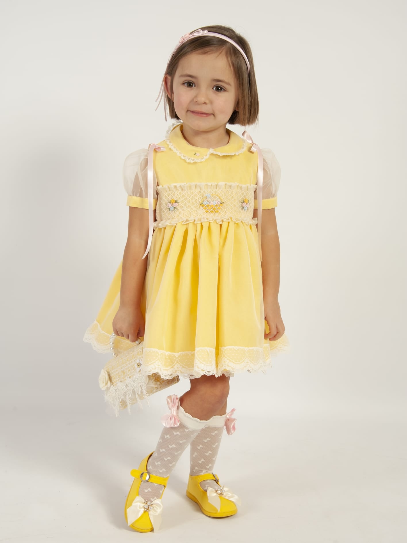 Sonata Easter Basket Smocked Dress (Made to order)