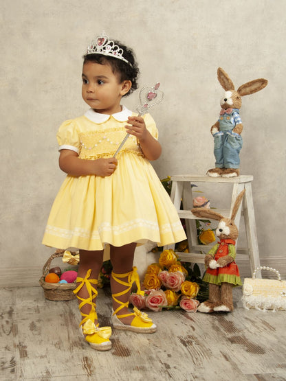 Yellow Bow Ribbon Shoes (Made to order)