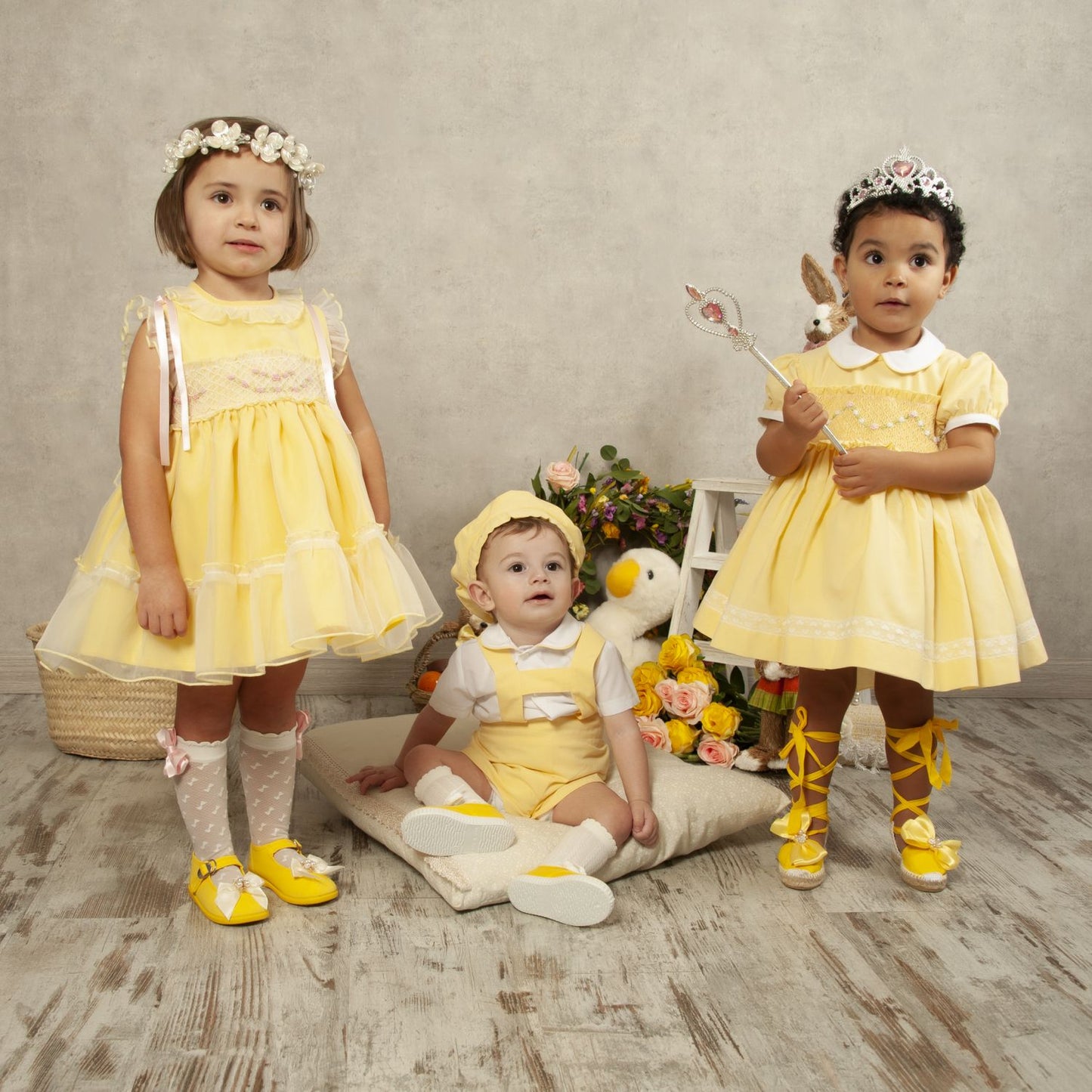 Sonata Yellow Sunshine Smocked Dress (Made to order)