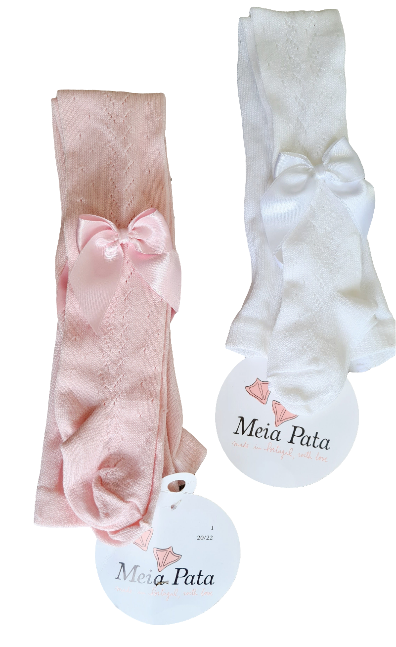 Meia Pata OpenWeave Bow Tights