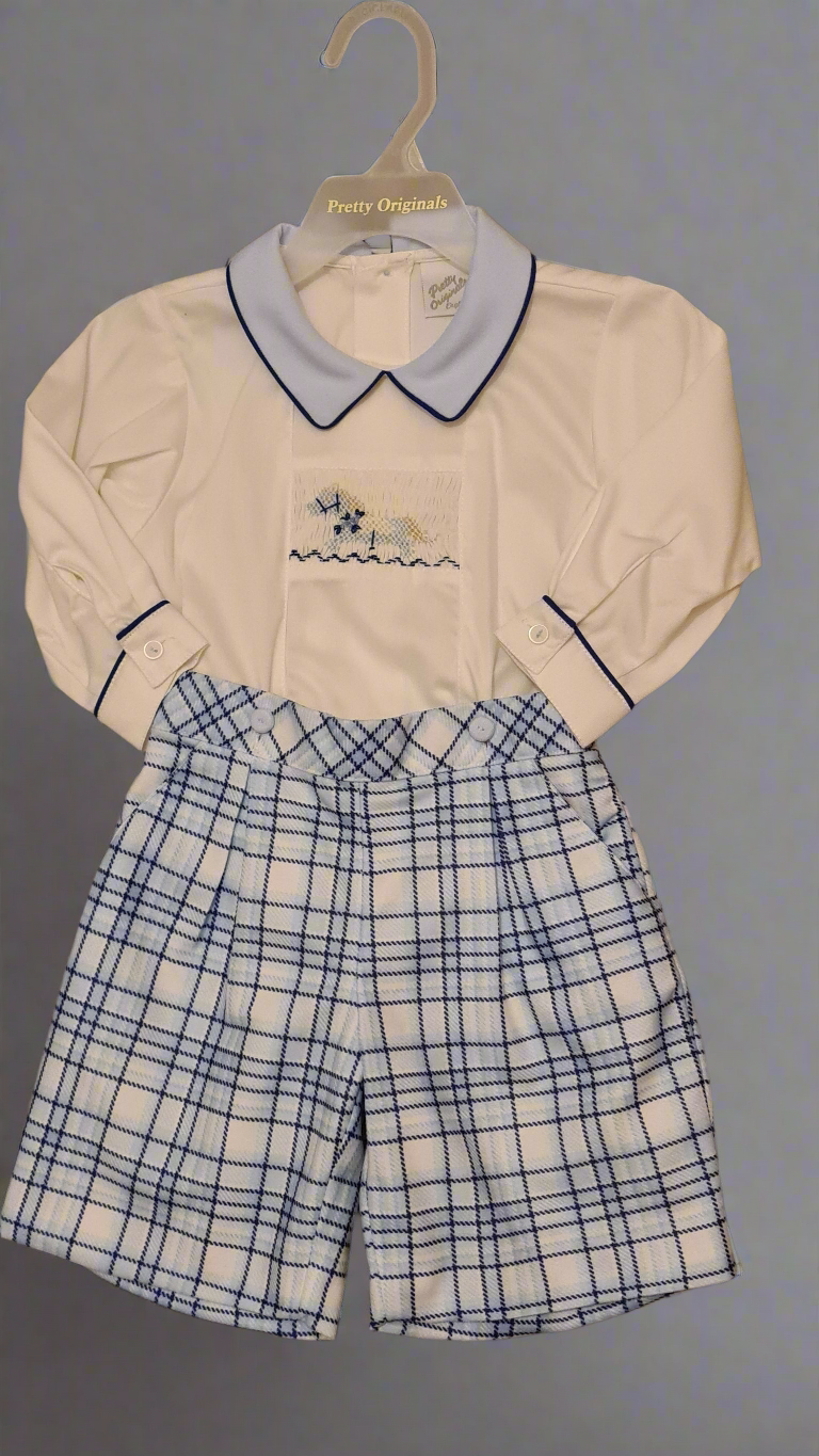 Boys Carousel Smocked Set