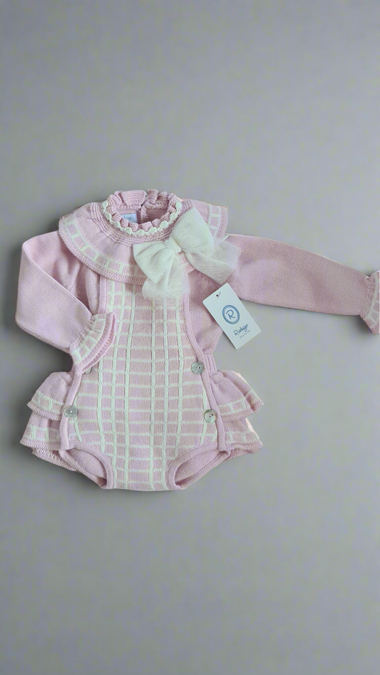 Rahigo Baby Girls Pink Knitted Romper & Jumper Set AW24