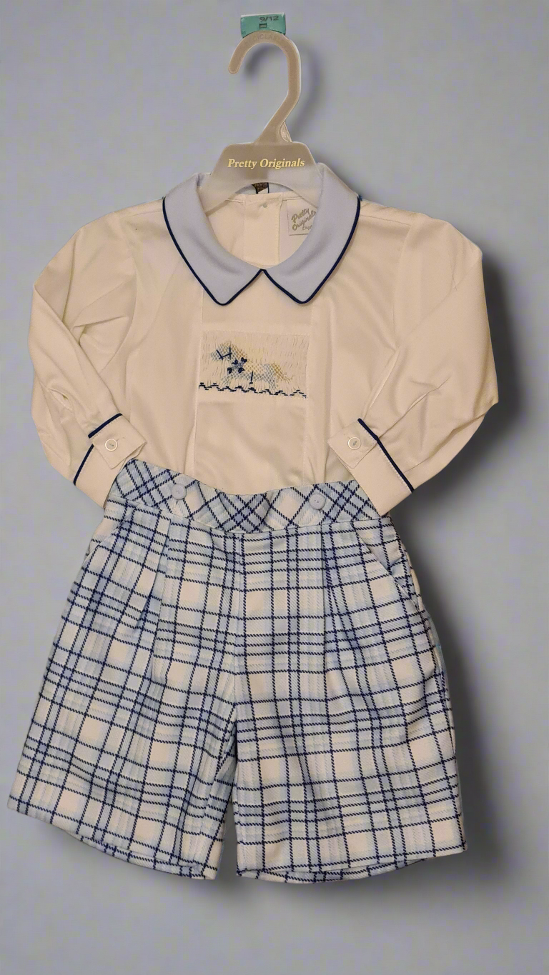 Boys Carousel Smocked Set