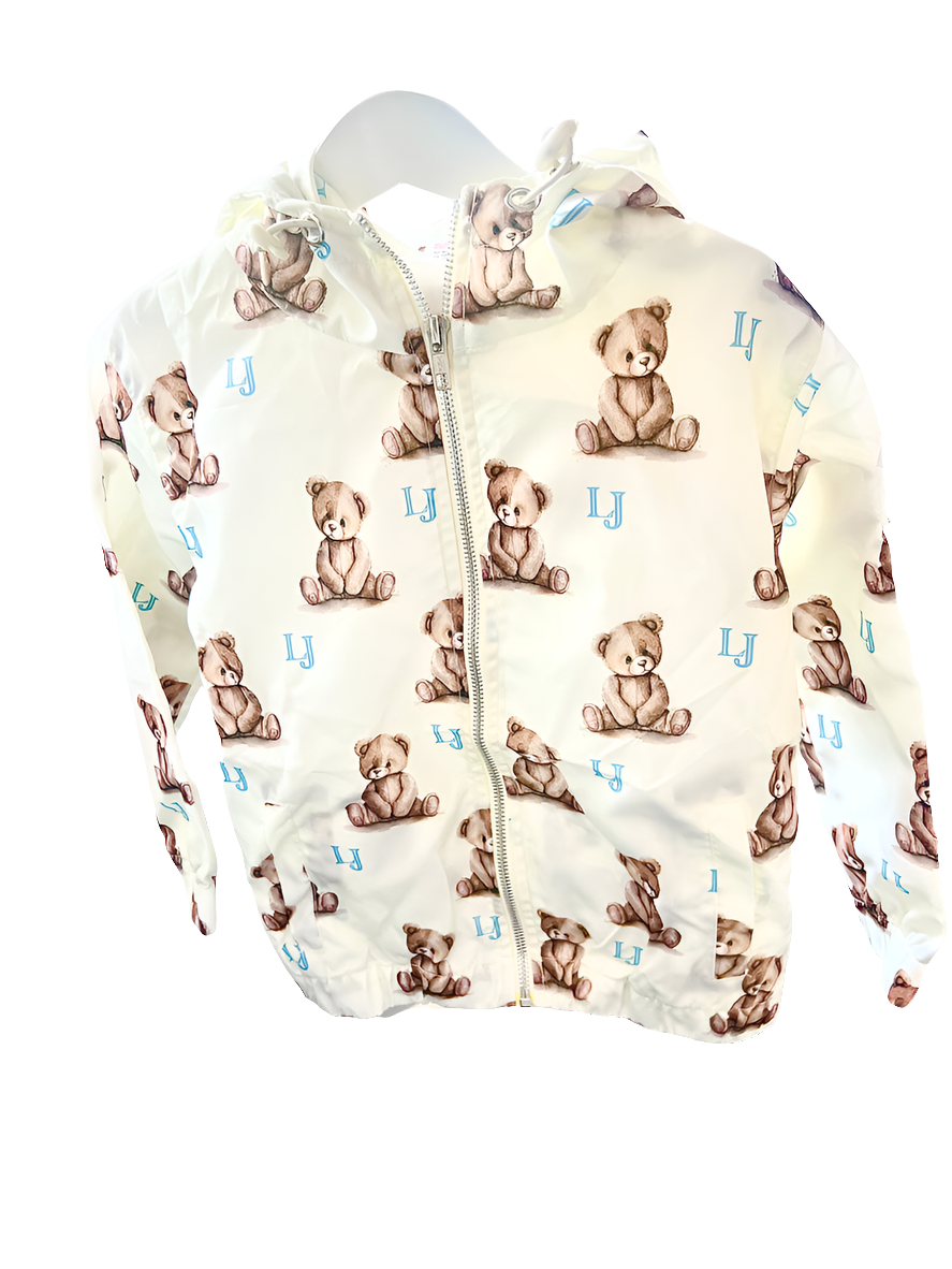 Cream All Over Teddy Bear Raincoat