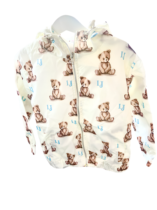 Cream All Over Teddy Bear Raincoat