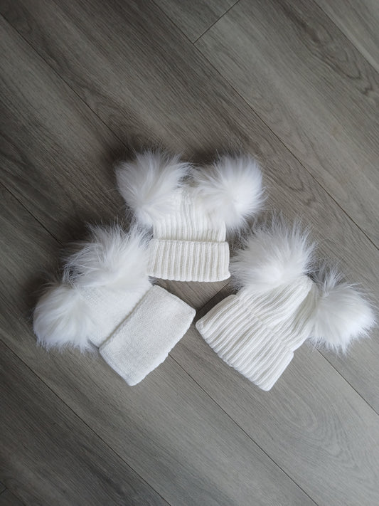 White Pom Hat