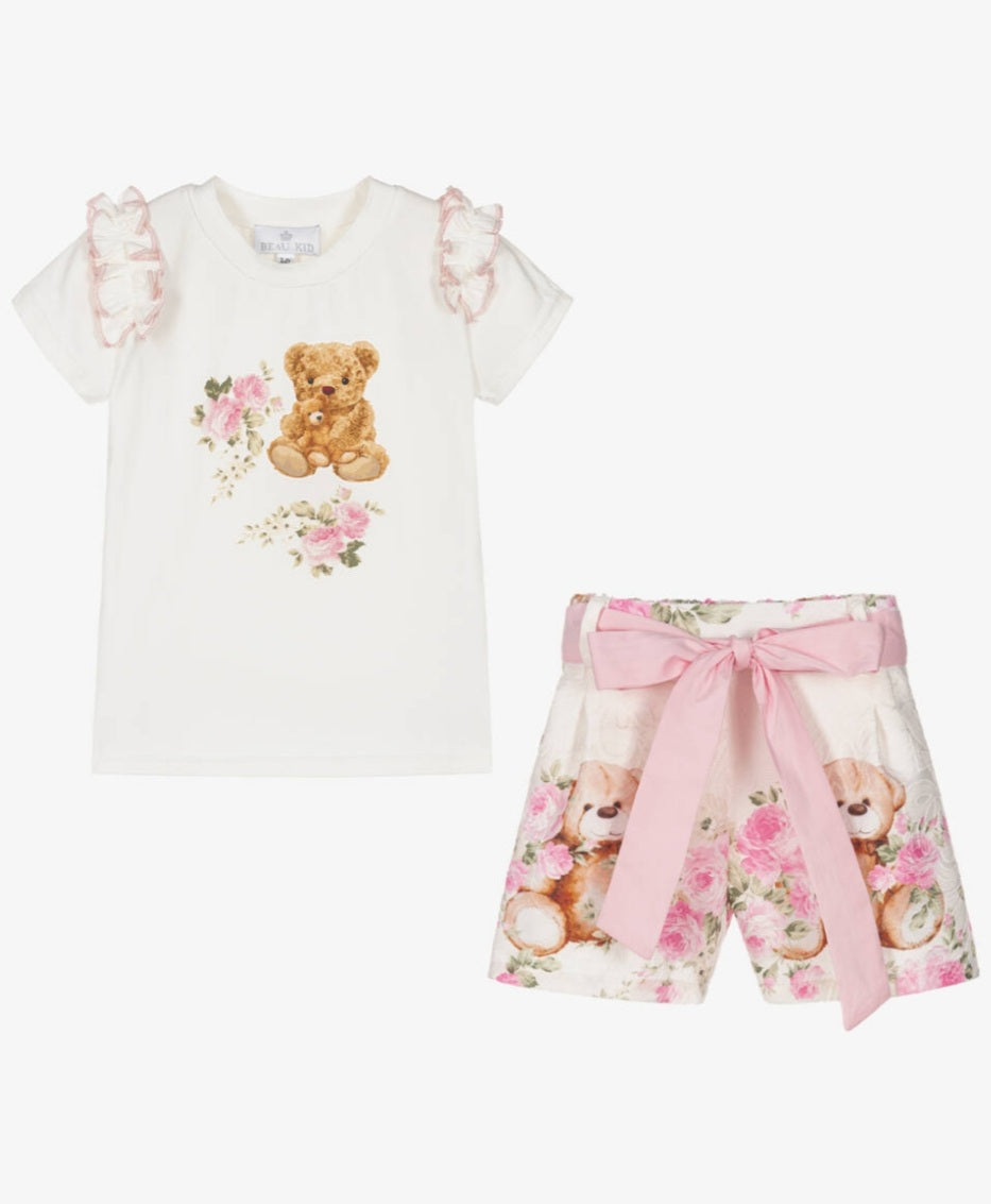 Girls Teddy Bear Top & Short Set