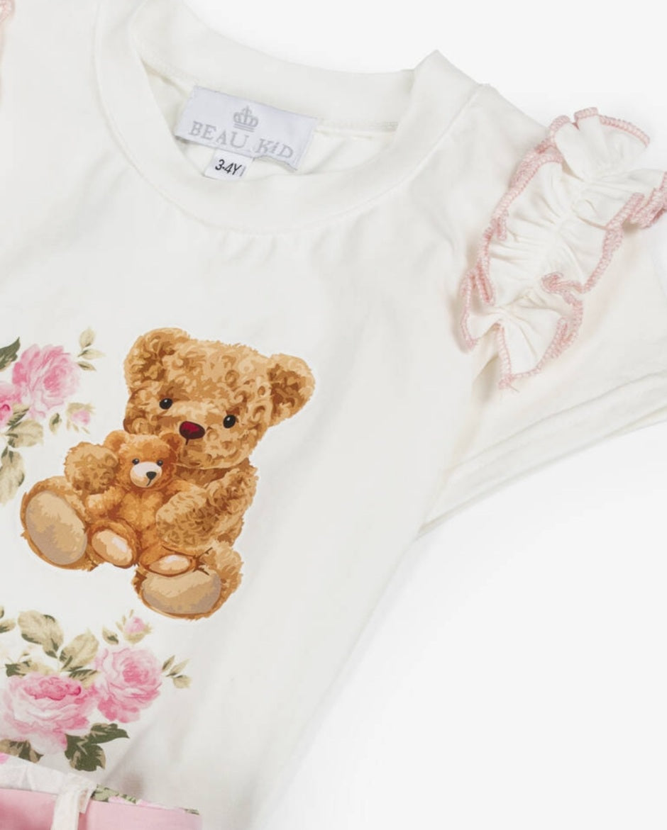 Girls Teddy Bear Top & Short Set